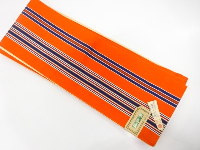 JAPANESE HANHABA OBI / UNUSED / WOVEN STRIPE
